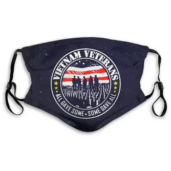 

Holiday Veterans Day Anti Dust Half Face Mouth Mask with PM2.5 Filters 5 Layers of Protection for Unisex Black