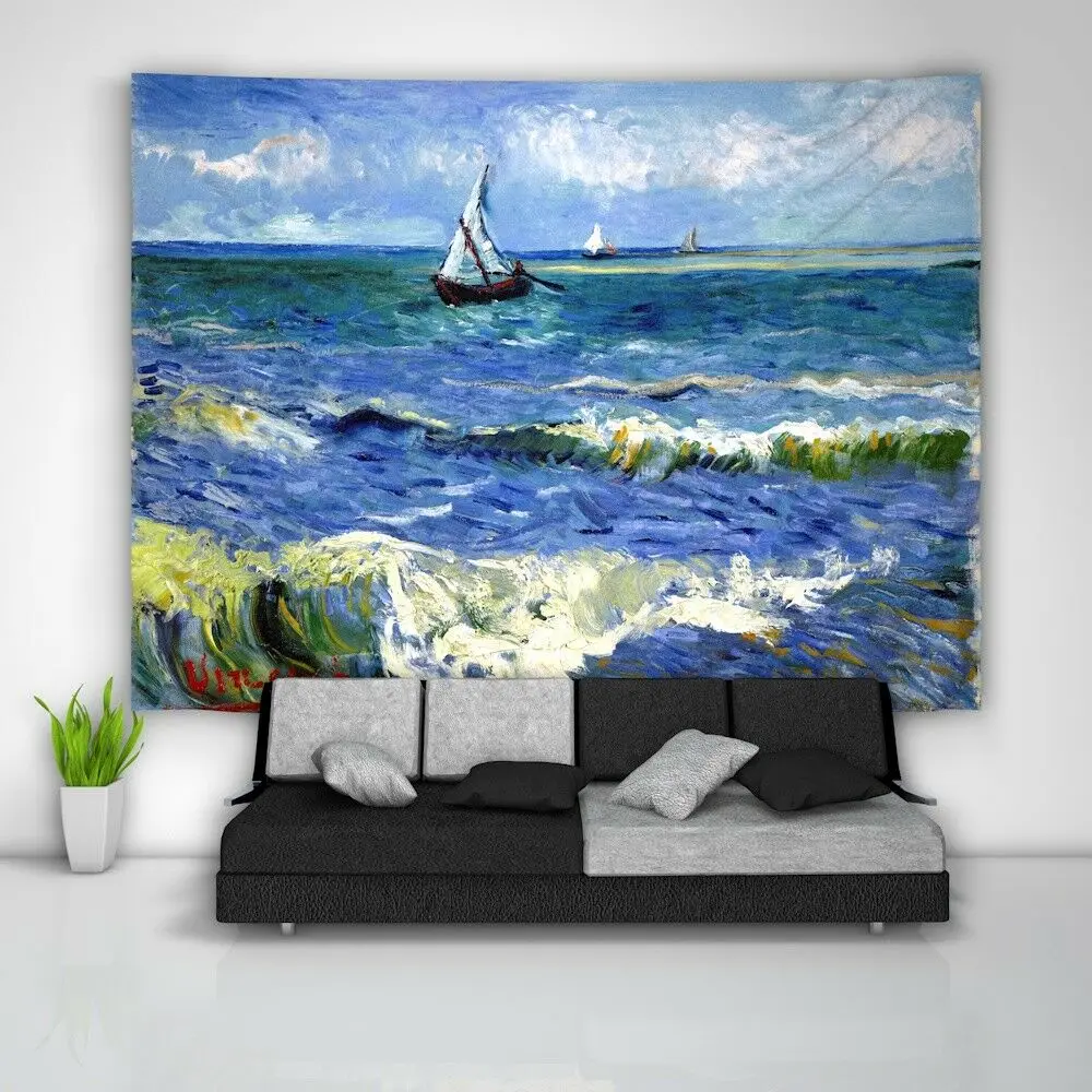 Изготовленный На Заказ Ван Гог Wandteppich Kunst Wandbehang Tisch Bettdecke Wohnkultur