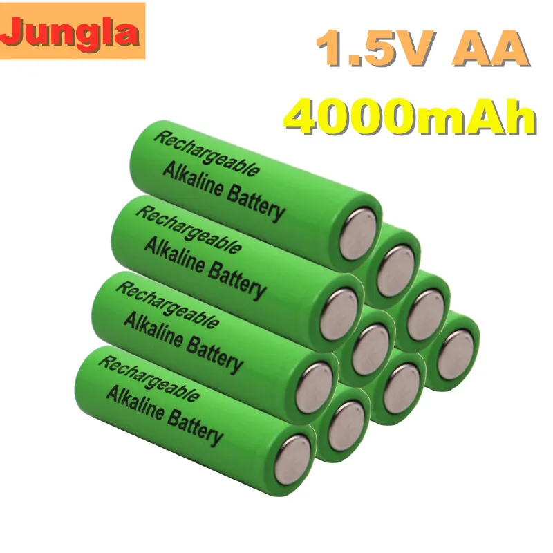 Бренд 2020 AA перезаряжаемая батарея 4000mah 1 5 V Щелочная аккумуляторная для led