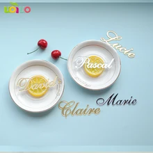 Круглый на заказ свадебное имя зеркальная рамка акриловая наклейка Babyshower знак слова круглая форма вечерние украшения с гостями подарок