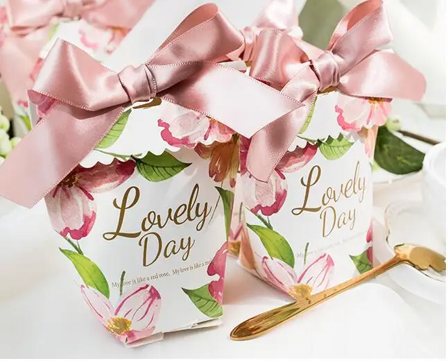 20 шт. милые день цветы прекрасная история Фламинго Свадебные Сувениры ...