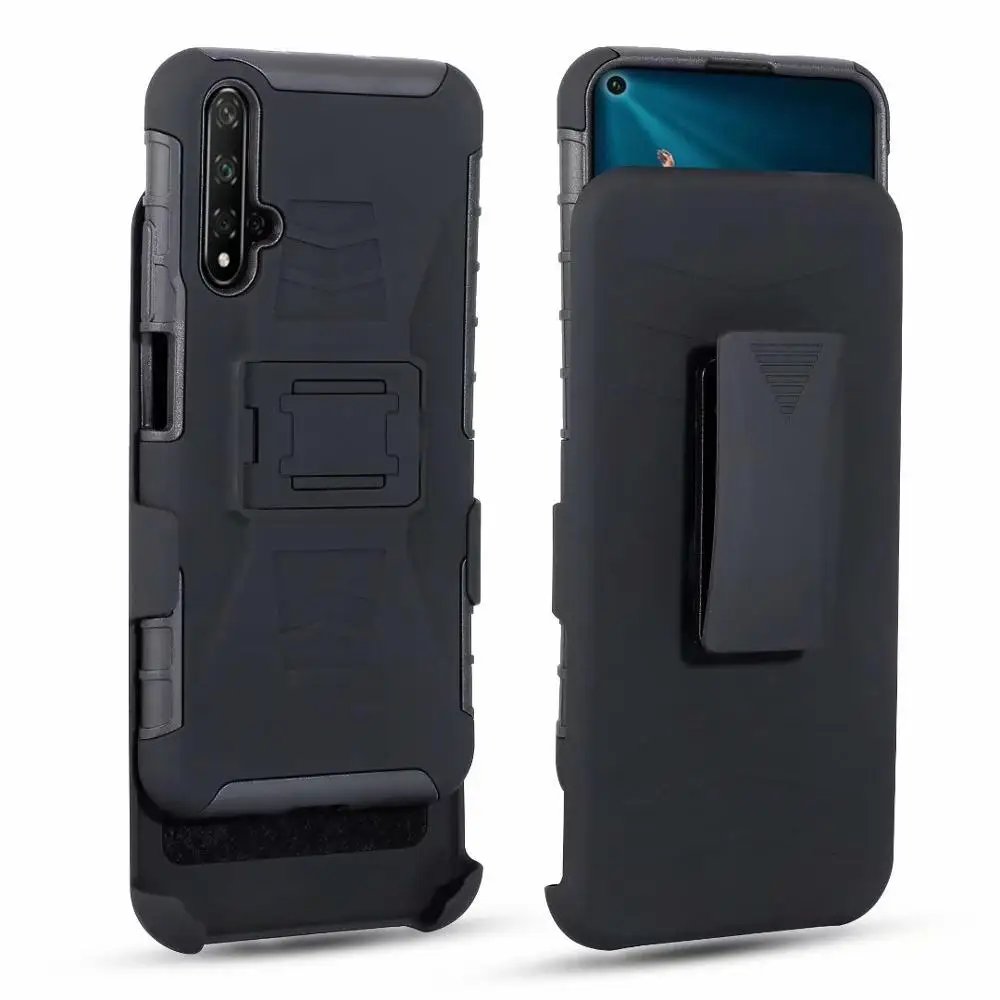 Противоударный защитный Гибридный сверхпрочный чехол-подставка для huawei Honor 20, поворотный Чехол-кобура с зажимом для ремня, чехол для Nova 5T