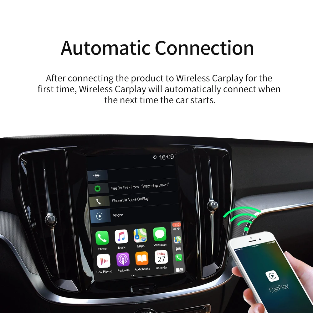 Carlinkit 2.0 Wireless Carplay Adapter for Audi Porsche Wolkswagen Volvo Original car with CarPlay Wireless Carplay Adapter ios