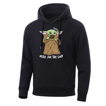 

Movie Mens Sweatshirt Fashion Crewneck Sweatshirts Kawaii Baby Yoda Print Loose Fit Unisex Hoody Funny Graphic Hoodies