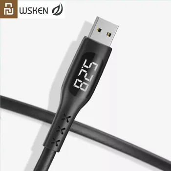 

WSKEN Type C Cable LED Display Digital Voltage Current Type-C Data Cable 1.2M For Samsung S9 S8 Xiaomi 6 Huawei Smartphone