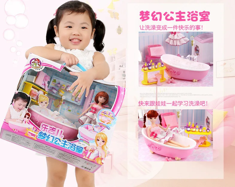 Игрушки A070 Dream Princess набор для ванной девичий игровой домик для ванной Виниловая фигурка игрушка Подарочная комбинация