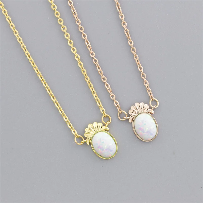 10 шт./лот серебро цвет ананас кулон цепочки и ожерелья для женщин Tropica Jewelry Best друг подарок нержавеющая сталь цепи Bijoux Femme