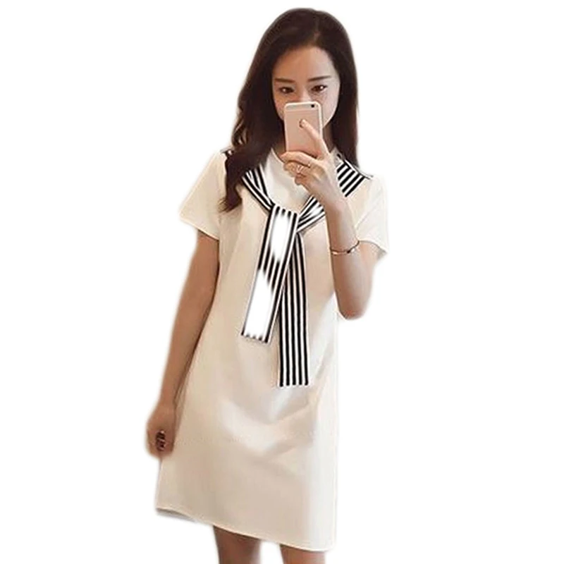 Женское элегантное платье-рубашка модный галстук со шнуровкой Повседневное платье-карандаш платье-рубашка Rk - Цвет: Белый