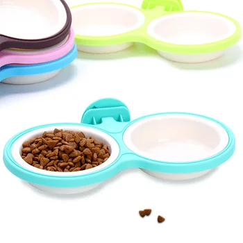 

Hanging Cage Dog Bowl Dog Cage Cat Cage Special Dog Bowl Dog Food Basin Hanging Thickened Double Bowl Pet Supplies