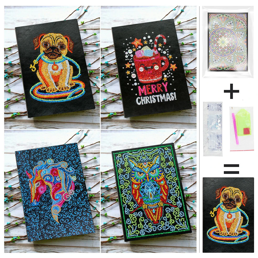 

EverShine DIY Diamond Painting Notebook Special Shape Diamond Embroidery Dog Picture Rhinestones Cross Stitch Diamond Art Gift