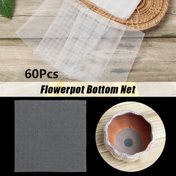 

60Pcs Convenient Garden Pot Mesh Leak-proof Pad Flowerpot Bottom Net Useful Placed On The Bottom Of The Ceramic Basin