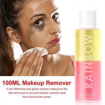 

1 Bottle 100ML Face Products Makeup Remover Facial Care Gentle Deep Cleansing Eye & Lip Makeup Remover Makeup Remover