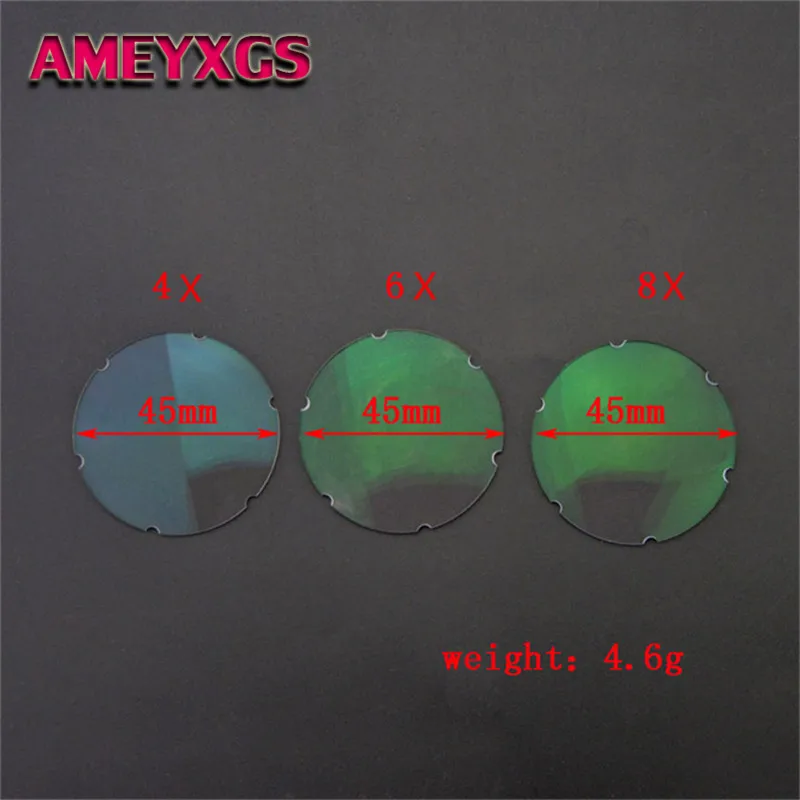 

4x 6x 8x Sight Magnifying Glass Lens Compound Bow Archery Clarifiers 4.5cm*2mm Hard Resin Lens For Bow Sight Hunting Accessories