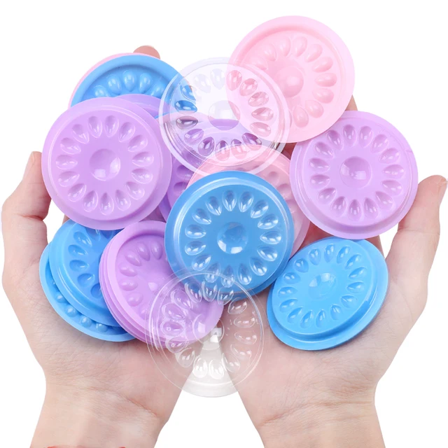 Wholesale Glue Gasket Eyelash glue holder Adhesive Pallet Eyelash Extension glue pads stand on eyelash plastic makeup tools 6