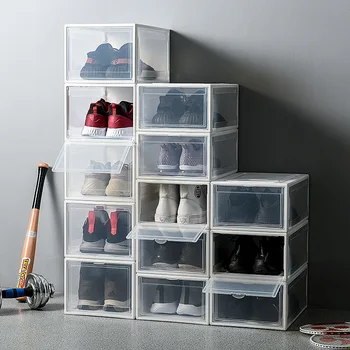 

Side Open Magnetic Shoe Box Large Drawer Basketball Shoe Stackable Display Organizer Wardrobe Finishing Antimoisture Storage Box