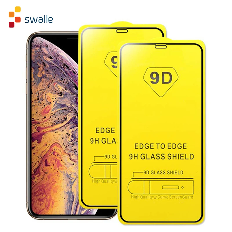 Swalle 9D Защита экрана для телефона 8 7 6 Plus защитное стекло 9H полное закаленное стекло для телефона 11 Pro Max X XR XS Max