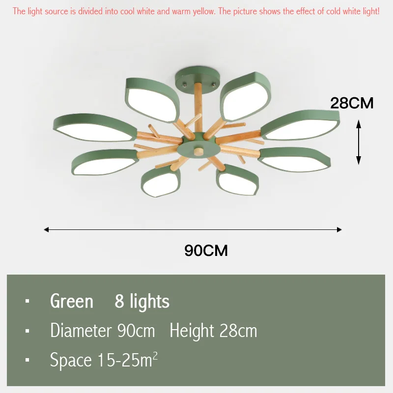 Green 8Lights Fss Современный Цветочный Креативный светодиодный потолочный светильник s для гостиной, светильник ing, домашние подвесные лампы, декоративный светильник, светильник, светильник для помещений - Цвет корпуса: Green 8Lights