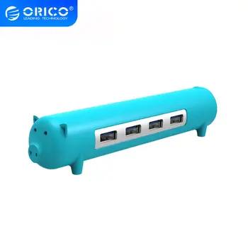 

ORICO 4 in 1 Cute Pet-shape HUB for MAC Notebook Aluminum Alloy Silicone 100cm Detached Data Cable - Silver