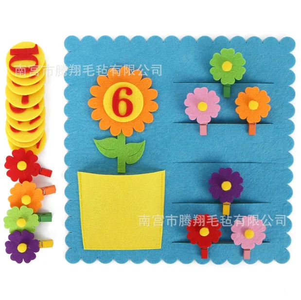 

Nonwoven Fabric Children Educational Toy Kindergarten Teaching Aids Felt Handmade DIY Furry-Cycle Teaching Aids