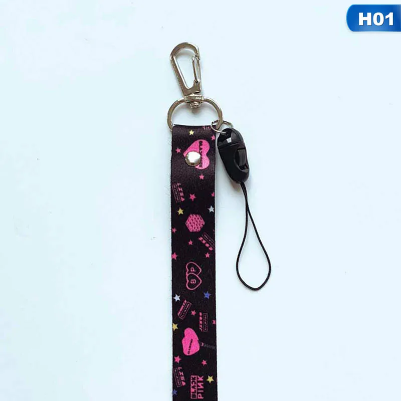 Kpop Blackpink Got7 Exo телефон Веревка телефон ремень брелок Подвеска Lanyards брелок тот же пункт - Цвет: 01