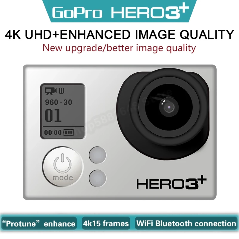 3-Plus Camera Gopro Hero Black Waterproof Outdoor 12MP Aerial Pixel 4k15fps Skiing Super-Hd