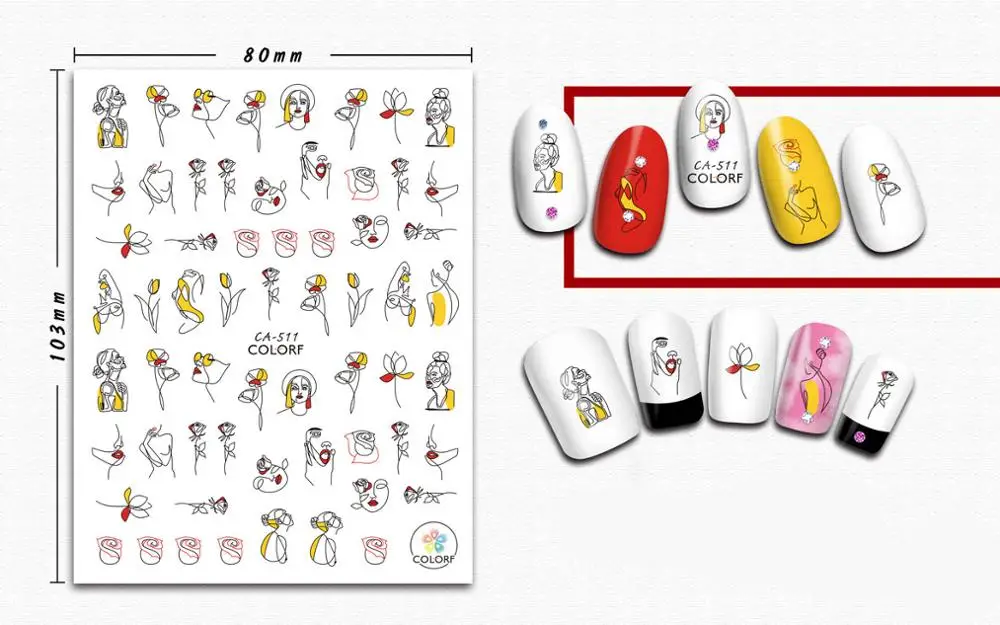 Наклейка для ногтей 3D дизайн ногтей слайдер Фольга для татуажа любовь сердце письмо дизайн украшения Маникюр Советы Клей Наклейки Обертывания Pegatinas - Цвет: Светло-зеленый
