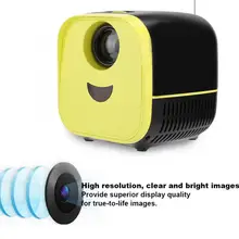 Домашний кинотеатр L1 Портативный 1080P 1000:1 контрастный 1000 люмен встроенный динамик домашний светодиодный проектор черный