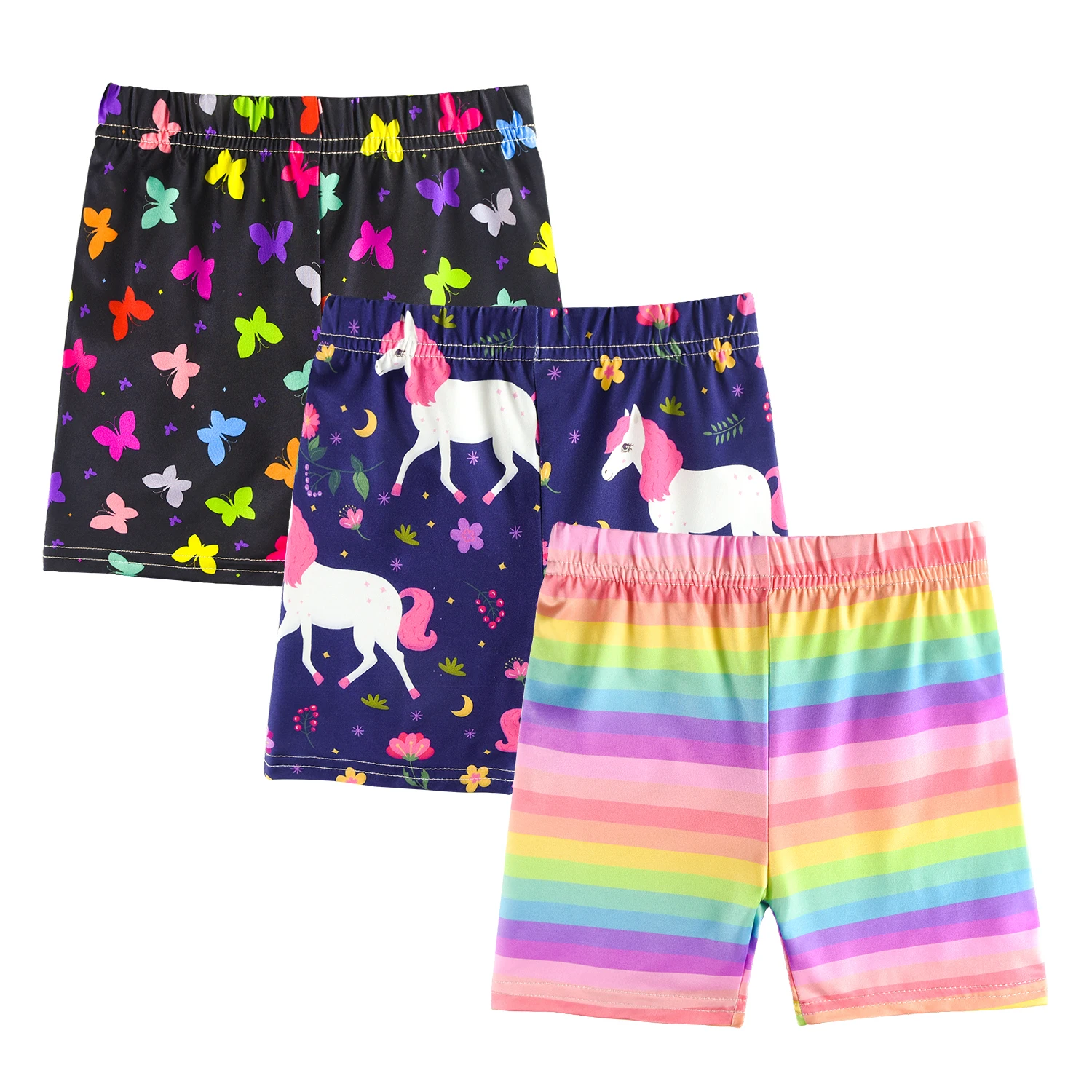 3 unids/lote verano niños niñas pantalones cortos para 4-10 años niños ropa interior de seguridad pantalones cortos para chica Impresión de Bebé Pantalones de playa