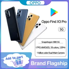 OPPO – SmartPhone Original Find X3 Pro, Snapdragon 888, 12 go 256 go, 5G, écran 6.7 pouces QHD + AMOLED 120Hz, 65W Super VOOC2, Google Play