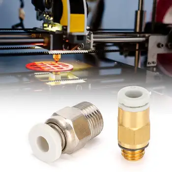 

Metal 3D Printer Parts CR-10 Hotend Extruder Pneumatic Connector for Creality V6 Copper 3D Printers Parts Extruder New