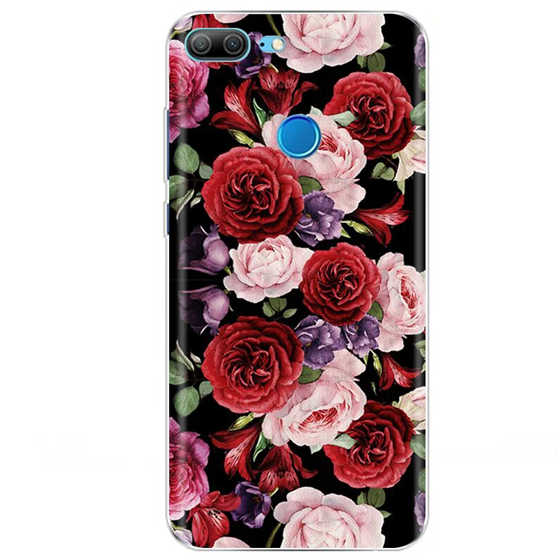 mobile phone cases with card holder For Honor 9 Lite Case Flower Soft Silicon Couqe Phone Case For Huawei Honor 9 Lite Cover Cases For Honor9 9lite Back Coque Funda arm pouch for phone