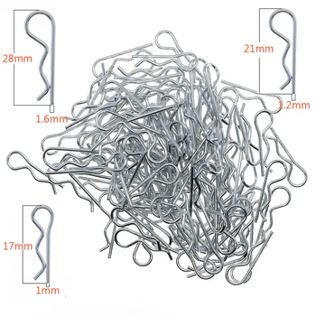

M1M1.2 M1. 6 1:10 Universal Scale Bend Body Clips Pins Sliver Black Buggy Shell RC Car Parts For Redcat HPI Himoto HSP Truck