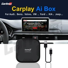 Carlinkit AI wsparcie skrzynki 4G LTE sieć Qualcomm Chip octa-core 4 + 64GB wbudowany GPS Carplay Dongle bezprzewodowy Android Auto Netflix
