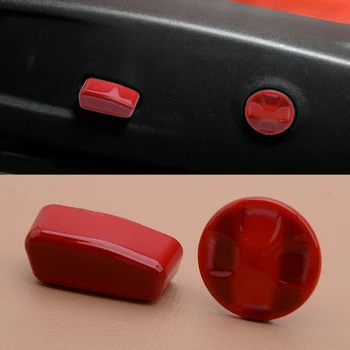

Red ABS Seat Adjustment Button Cover Trim Sticker Decoration Decor Fit for Dodge Challenger 2015+