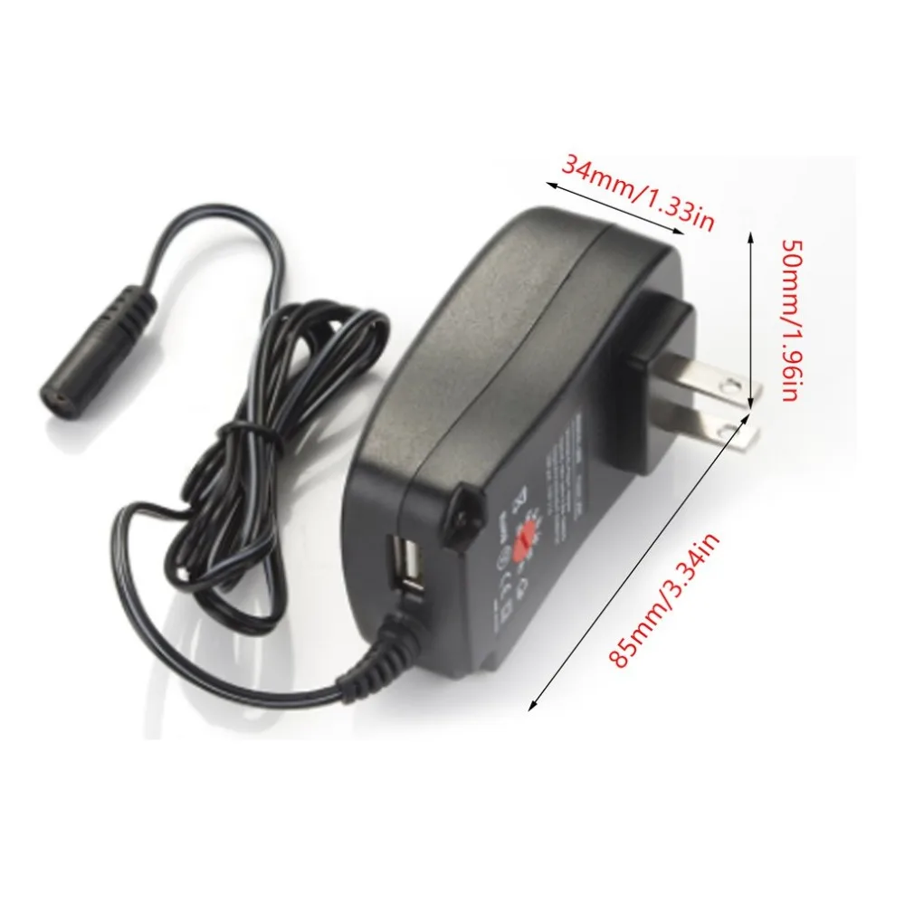 30W блок питания универсальный адаптер AC/DC 3 V/4,5 V/6 V/7,5 V/9 V/12 V 1.5A регулируемый