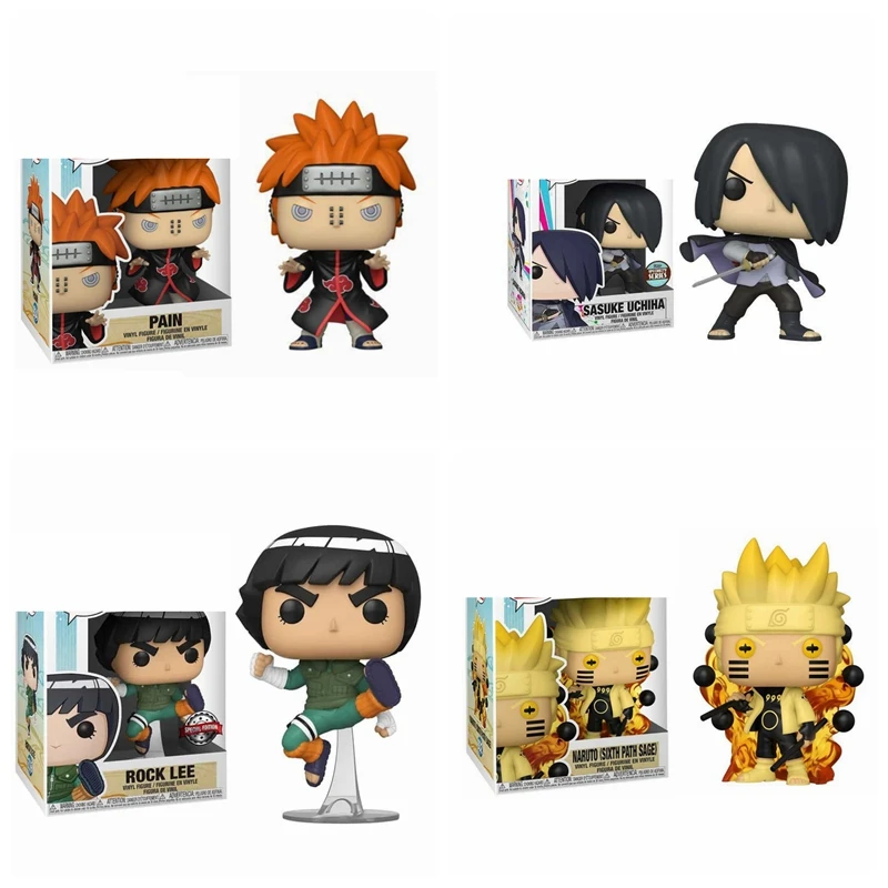 Экшн-фигурка из винила FUNKO POP NEW NARUTO #932 Sasuke Uchina #698 Rock Lee #739 Pain #934 Коллекционная