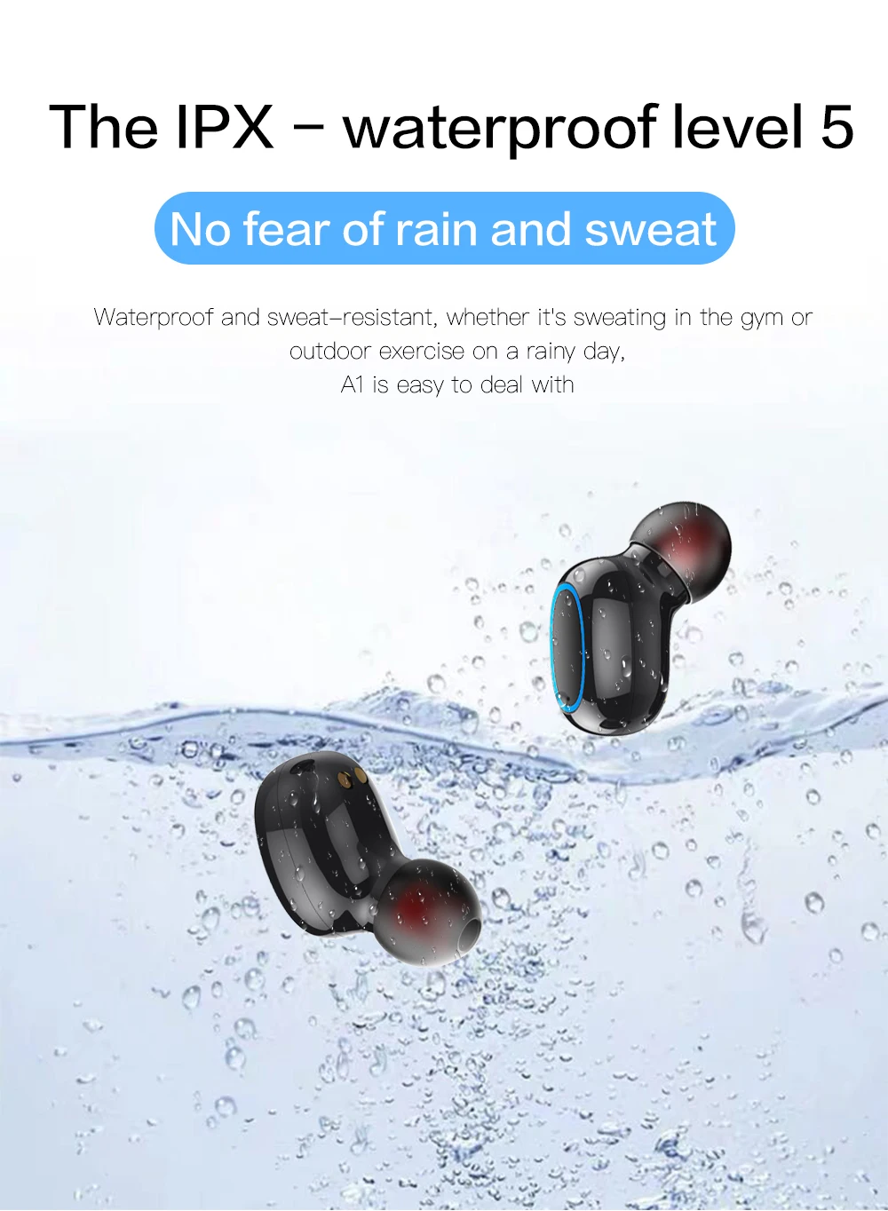 A2 Беспроводные Bluetooth 5,0 наушники TWS наушники спортивные водонепроницаемые наушники с микрофоном handsfree Наушники для вас мобильные телефоны