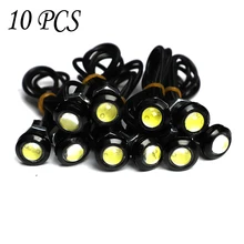 Luces de circulación diurna Led tipo ojo de águila para coche, luz de marcha atrás, 12V, 10 unidades, paquete de 23/18 MM