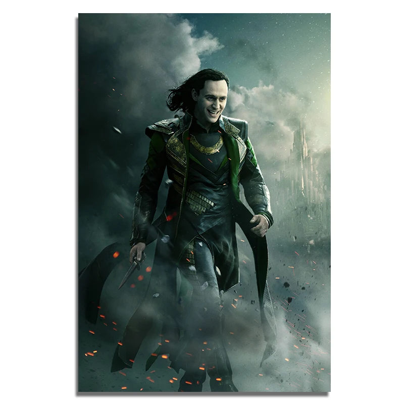 Плакаты Loki с кинопринтом большие шелковые картины размером 16 х24 дюйма 24 х36 дюймов