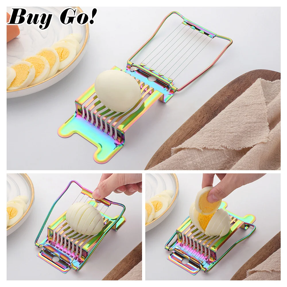1PC Stainless Steel Boiled Egg Slicer Section Cutter Mushroom Tomato Cutter Mold Chopper Home Egg Kitchen Skiving Tool