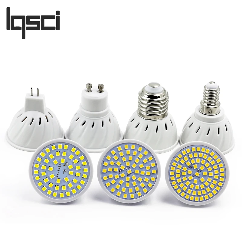 

10PCS/ lot Super bright 48LED 60LED 80LED lamp cup E27 E14 MR16 GU5.3 GU10 LED Bulb 6W AC 220V LED lamp LED Spotlight cup