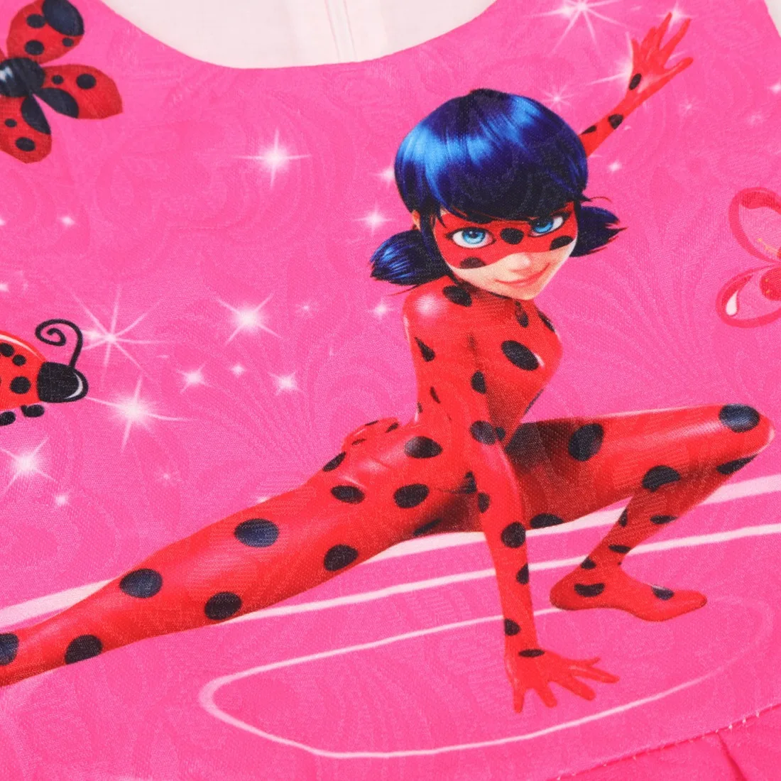 

2018 Dress Summer Cartoon Girls Princess Skirt GIRL'S Printted Waistcoat Sleeveless A- line Dress Ladybug Skirt 8620