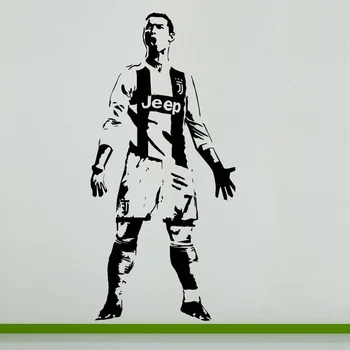 

Cristiano Ronaldo Football Soccer Player Vinyl Sticker Portugal Portugese - Children's Bedroom Boy Room Wall Art Decal E914