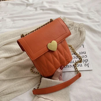 

FANTASY Heart 2020 Newest Style Mini Square PU Leather Handbags For Women Luxury Prism Grid Chain Shoulder Crossbody Bag Female