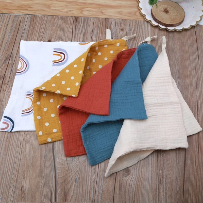 Baby Towels Muslin Cloth Hand Face Wipes Saliva Bib Handkerchief Gauze Cotton 5 Pcs/Lot bath towel cotton towel baby towel muslin towel muslin burp cloth muslin feeding towel