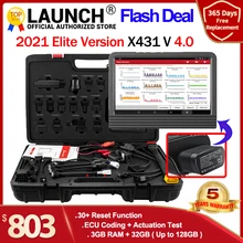 Launch – X431 V Scanner de voiture, outils de Diagnostic de voiture, système complet, codage ECU, 30 + Scanner de réinitialisation pro, kit d'outils automobile, programme de clé PK x431 v + Autel