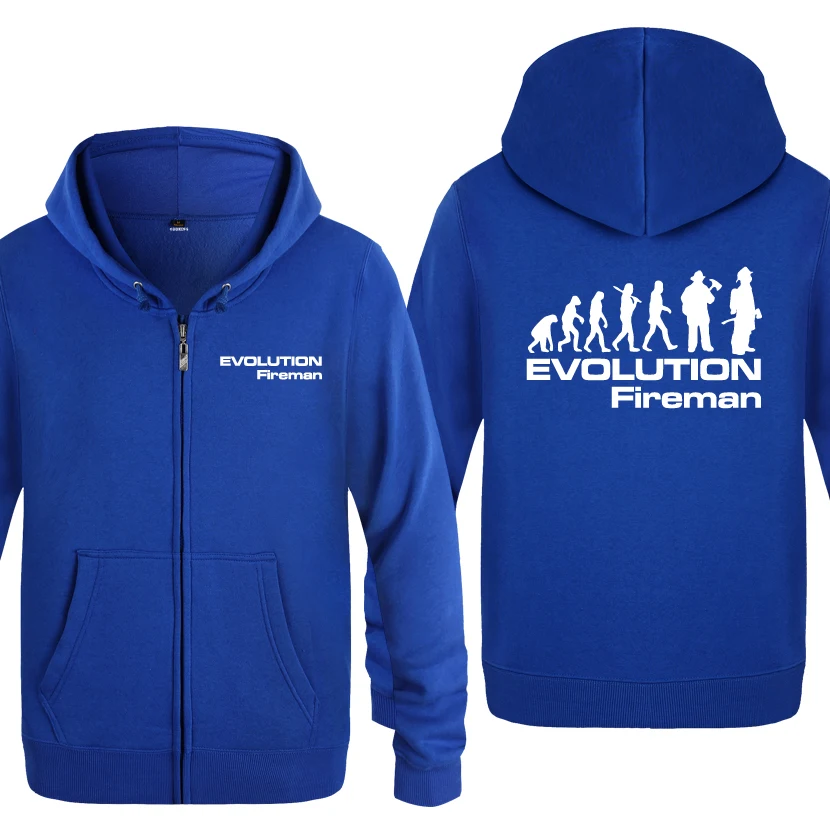 Evolution Fireman, пожарные толстовки, новинка, мужские флисовые толстовки на молнии с капюшоном, кардиганы - Цвет: LAY BAT