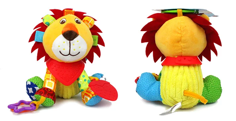 Happy Monkey Lovely Plush Stuffed Animals Textured Soft Bed Crib Stroller Hanging Decor Activity Game Fun Baby Toys for Children