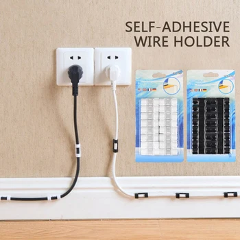 

20pcs Cable Organizer Clips Cable Management Desktop & Workstation USB Charging Data Line Bobbin Winder Wire Manager Cord Holder