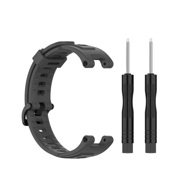 Replacement Strap For Huami Amazfit T rex Strap Silicone Watchband For Amazfit T-Rex/T-Rex Pro Strap With Black Protector Case Gray